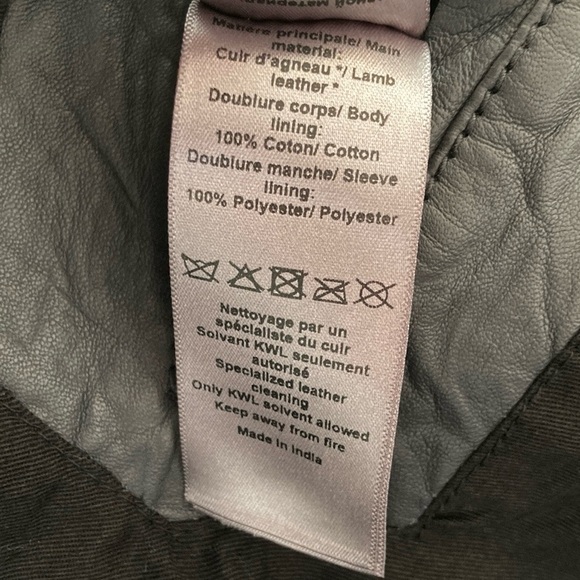 Zadig & Voltaire Lamb Leather Venturi Cuir Froisse Crinkle Effect Blazer - Picture 14 of 14